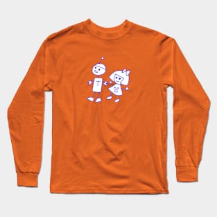 HKo and TRobot BLUE by Hidemi Woods Long Sleeve T-Shirt